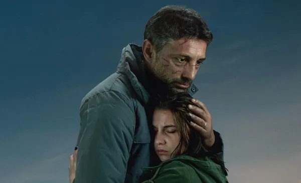 Actor Andi Vasluianu with Rumanian actress Voica Oltean who an award for best debut actress for the film Breaking News at the Karlovy Vary International Film Festival